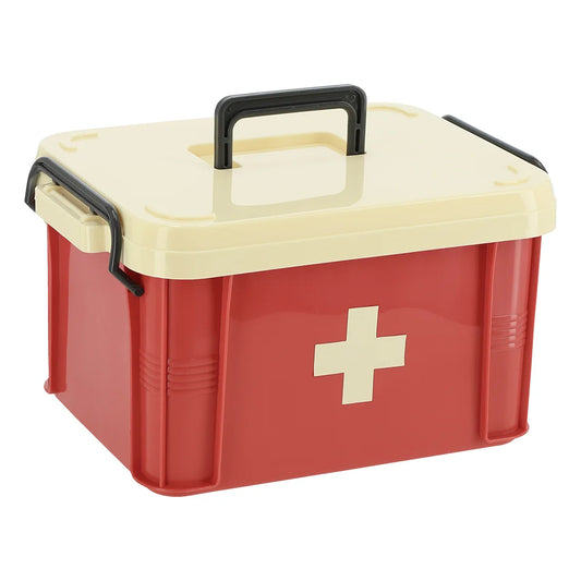 BOTIQUIN PLASTICO MEDIANO ROJO