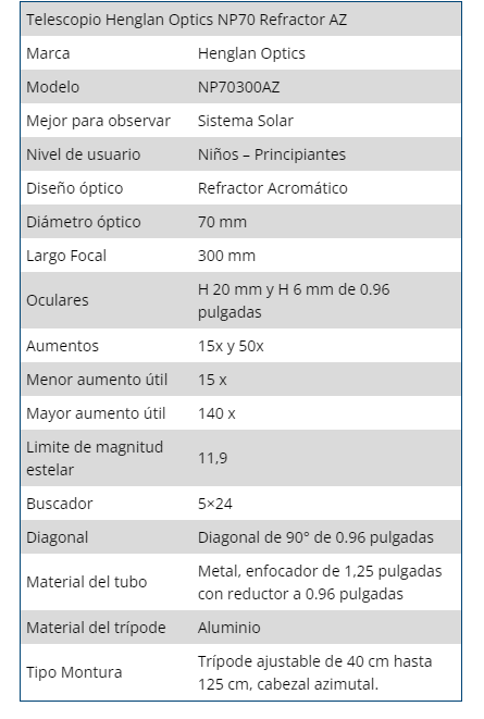 TELESCOPIO REFRACTOR 18-80 x 50mm