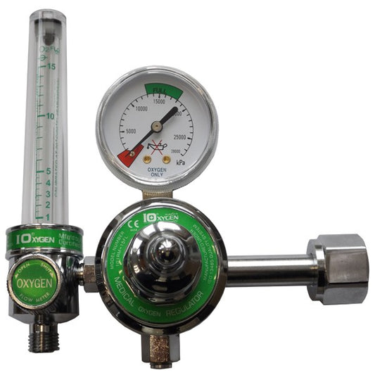 REGULADOR MEDICINAL C/FLUJOMETRO TUERCA