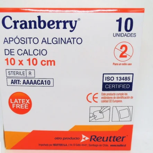 APOSITO ALGINATO DE CALCIO 10X10