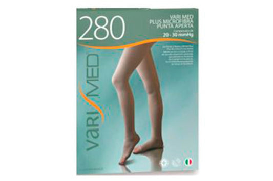 PANTYS MICROFIBRA 280 COMPRESION 20-30mmHG PUNTA ABIERTA